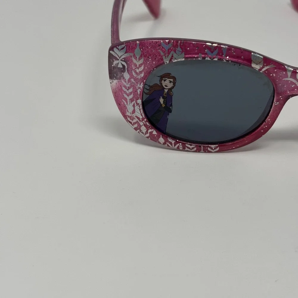 Disney Frozen Sunglasses Girls Pink Glitter Anna Elsa Snowflake Y2K‎ Kidcore